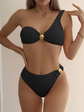 Load image into Gallery viewer, High Waist Bikini with Gold Connectors
