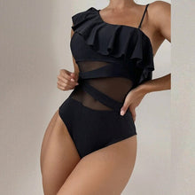 Load image into Gallery viewer, Summer Sexy Ruffle Mesh One-Piece Swimsuit
