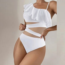 Load image into Gallery viewer, Summer Sexy Ruffle Mesh One-Piece Swimsuit
